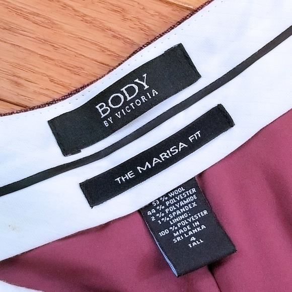 Elegant pleated burgundy wool pants - LINE NEW! - Picture 6 of 6